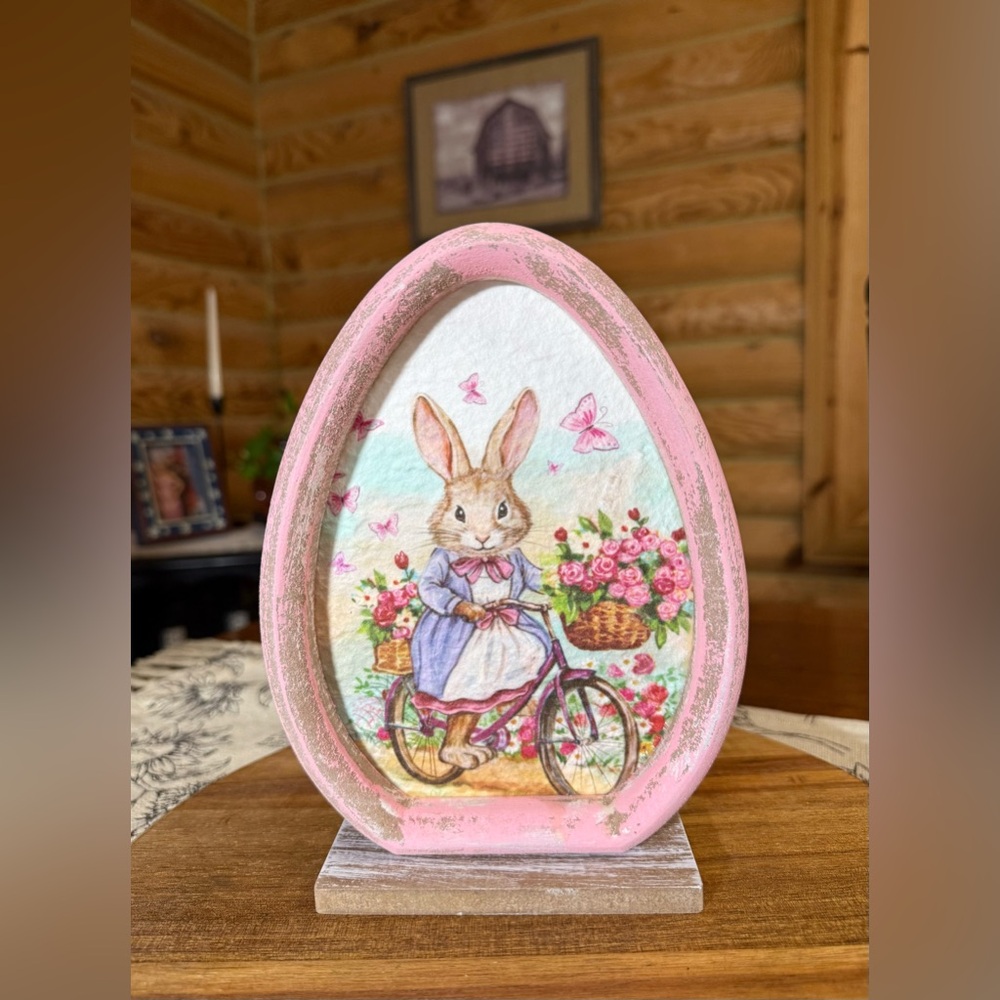 EASTER BUNNY on a BIKE Easter Decor